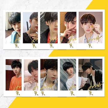 时代少年团周边丁程鑫马嘉祺刘耀文同款签名拍立得写真照片卡 贺峻霖