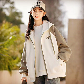 优衣库初中生秋冬装洋气外套春秋季少女开衫高中学生外套绿色m