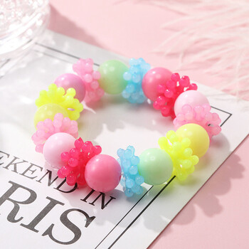 儿童串珠可爱卡通手链塑料玩具手环公主饰品宝宝手镯女孩生日礼物3