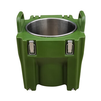 赫政 滚塑保温桶 食品保温桶 304不锈钢米饭汤桶米饭桶学生配餐 军