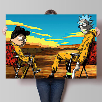 瑞克和莫蒂海报 rick and morty动漫海报瑞克和莫蒂周边卡通动画宿舍