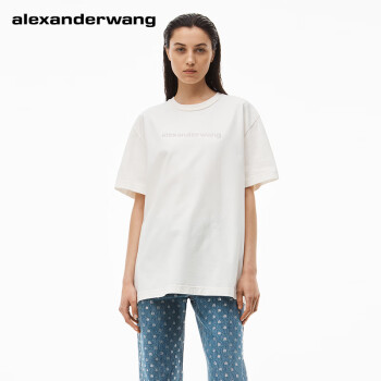 []亞歷山大王(alexander wang)牙齒鑲鑽圖案t恤 牙齒鑲鑽圖案短袖t恤