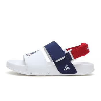 21新品乐卡克法国公鸡轻盈简洁运动休闲凉鞋拖鞋两穿凉鞋男女白蓝红40