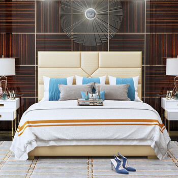 意卡芙 床 卧室家具港式轻奢床后现代主卧双人床1.