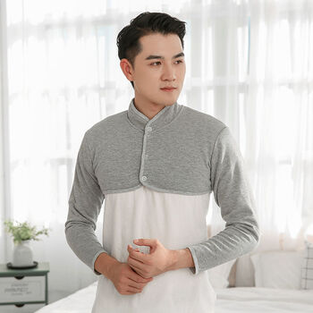 强劲 中老年护背棉护肩男士护肩膀坎肩睡觉加厚保暖防寒颈椎衣服护