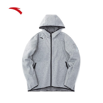 安踏软绒外套丨加绒夹克外套男士冬季保暖休闲运动开衫上衣