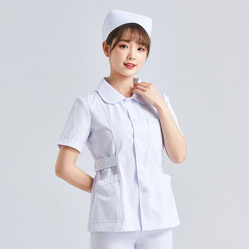 郗洋护士服夏季短袖女分体套装半袖圆领短款牙科口腔薄款两件套工作服