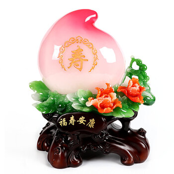 90大寿礼物大号寿桃摆件贺60 80大寿祝寿礼品 送长辈老人创意生日礼物