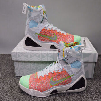 科比9鸳鸯彩虹 高帮篮球鞋编织战靴 男子实战气垫篮球运动鞋 彩虹 43