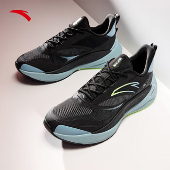 安踏(anta)c37四代丨氮科技男鞋运动鞋缓震训练竞速跑步鞋子 黑/薄