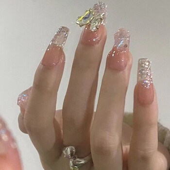 馨友佳 甲片美甲可穿戴结婚新娘假指甲贴片美甲成品可反复拆卸穿戴式