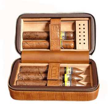 luxfo朗佑雪茄烟具套装4支款配金属雪茄打火机雪茄烟剪刀6支款无配件