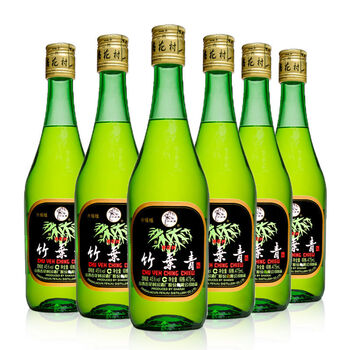 竹叶青酒山西汾酒杏花村酒45度玻瓶475ml6瓶国产白酒露酒酒45度玻竹