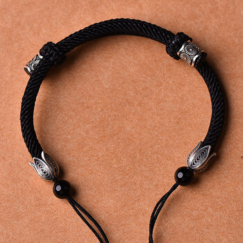 淑丽芙绳编手链天珠编织手绳半成品可穿珠平安扣珠绳子手牌绳手串男女