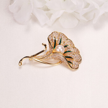 梵婉轻奢胸针锆石防走光结婚胸花淡水爱迪生珍珠情人节520礼物送女友9