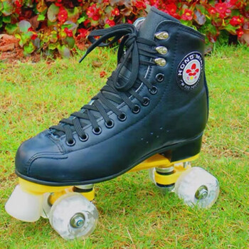 普恩特puente成人红棉双排溜冰鞋四轮旱冰花样轮络钢轴承成年男女轮滑