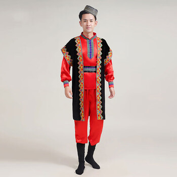 碧驼(bituo)回族服装少数民族男新疆维吾尔族服饰哈萨克塔塔尔族舞蹈
