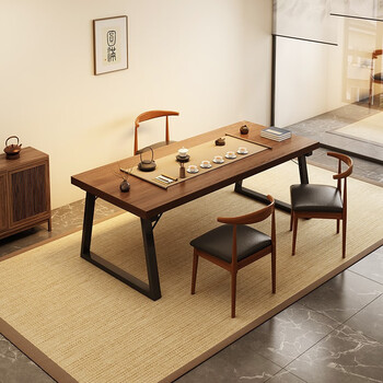 第一森林 茶桌家用新中式客厅小茶台阳台椅组合一桌五椅办公室会议