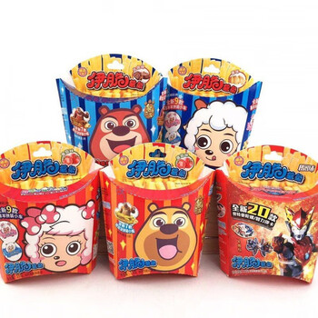 卡通王伊脆即食薯条喜羊羊熊出没番茄味膨化休闲小零食 添乐伊脆薯条