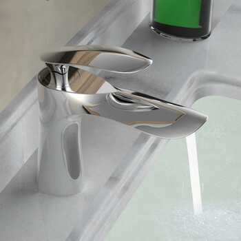 当代水龙头德国当代面盆龙头铜冷热出水黑色金色台上台下盆水龙头镀铬