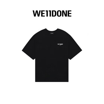 we11done中性男女同款23波浪logot恤同款 黑色 m【图片 价格 品牌