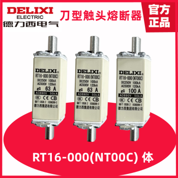 德力西电气（DELIXI ELECTRIC）德力西熔断器RT16-000 20A 25A 32A 40A 50A 63A 80A 100A NT RT16-000(NT00C) 体 63A
