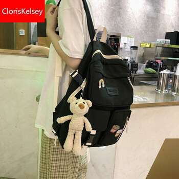 书包中学生初中生女韩版ins日系小学生超火原宿高中大容量高质量放心购黑色 图片价格品牌报价 京东