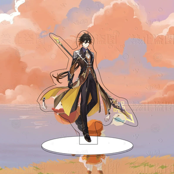 原神周边雷电将军凝光香菱亚克力立牌创意牌办公桌桌面装饰摆件 钟离