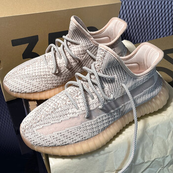 椰子鞋350满天星秋季新款情侣鞋运动跑步透气网面休闲鞋 银粉满天星