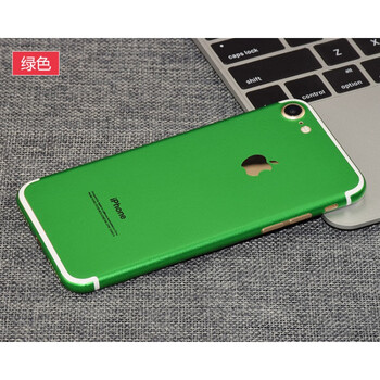 苹果7背膜全包手机改色iphone7贴膜7plus贴纸后膜彩膜i7中国红色 i7