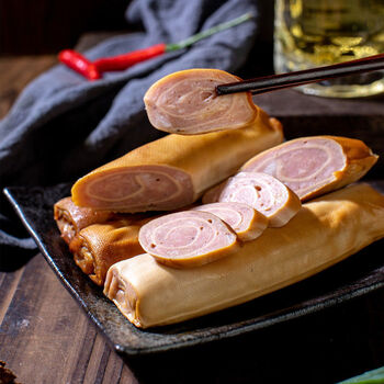 东北熏干豆腐卷肠特产肉肠老式扦子香肠肉焖子五香纯手工制自香肠90g3