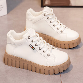 卓诗尼秋冬新款百搭休闲学生增高鞋时尚厚底女鞋脚宽胖拍大一码35