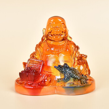 铭啸现货宋韶光2022虎年吉祥物属猴犯太岁和气生财琉璃桌面摆件礼品
