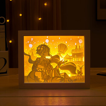 乐加酷原神系列周边纸雕灯神里绫华钟离魈雷神万叶温迪烟绯流浪者小夜