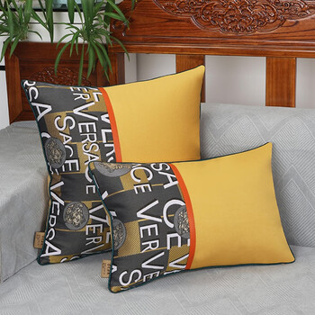 艺必旭现代简约靠垫北欧风客厅沙发抱枕酒店样板间靠垫方型靠枕 双拼