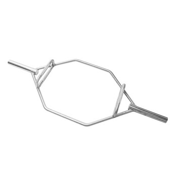 realleader六角杠铃杆大环形小孔奥杆曲杠六角大孔通用杠铃孔25cm实心