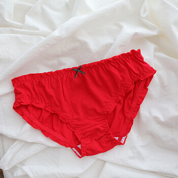 低腰满三条性感女士喜庆结婚女宽舒适透气大红色内裤1578大红色均码m