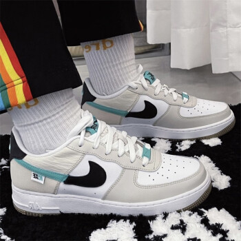 耐克nikenikeairforce1af1白灰藍空軍一號女子低幫運動休dx606210136