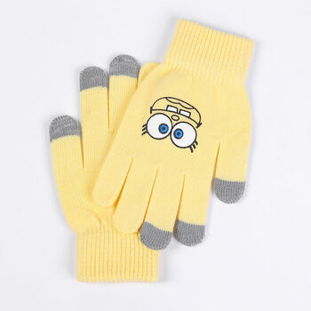 触屏手套冬季韩版卡通可爱保暖加厚学生情侣户外通用骑车防寒海绵宝宝