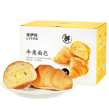来伊份 牛角面包630g 营养手撕面包早餐代餐点心下午茶糕点学生休闲零食 【醇厚奶香】牛角面包630g