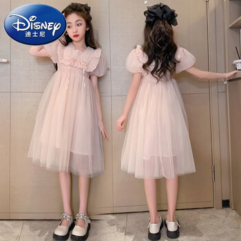 迪士尼disney女童夏季连衣裙儿童装夏款洋气公主裙子夏装6纱裙潮7岁12