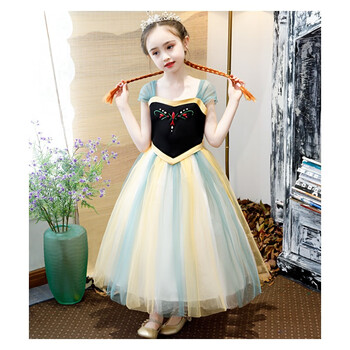 冰雪奇缘2安娜公主裙儿童女童夏天礼服衣服夏连衣裙裙子 安娜裙2 150