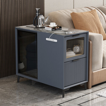 雷勒(rayle)智能沙发边柜侧边扶手柜子现代简约岩板小茶台边几多功能