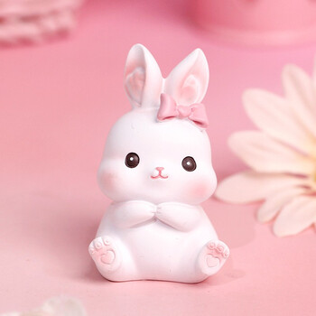 布衣布布可爱萌宠迷你小兔子摆件少女生日礼物送女生闺蜜办公桌书桌