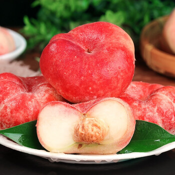 寻味君红蟠桃黄金蟠桃脆甜毛蟠桃扁桃子新鲜水果红蟠桃3斤