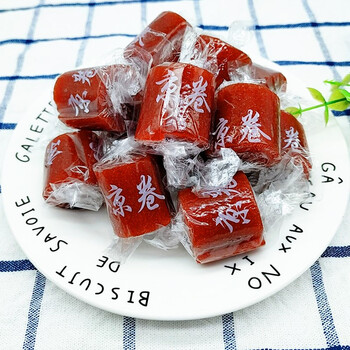 自强山楂条铁山楂2500克京卷山楂卷汉堡果丹皮混合散装儿童小零食京卷