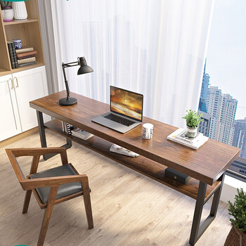 优特明实木窗边吧台桌长条桌窄工作台书桌靠墙双层桌办公学习阳台靠窗