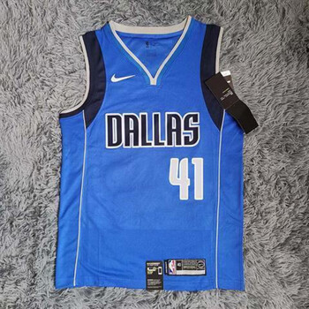 腾讯·体育nba东契奇77独行侠41号诺维斯基小牛队热压球衣 独行侠41号