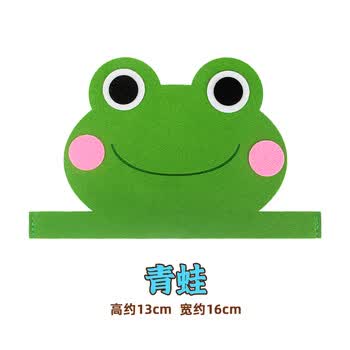 六一节幼儿园儿童动物头饰表演道具小猴小鸡小猫卡通头套面具装扮青蛙