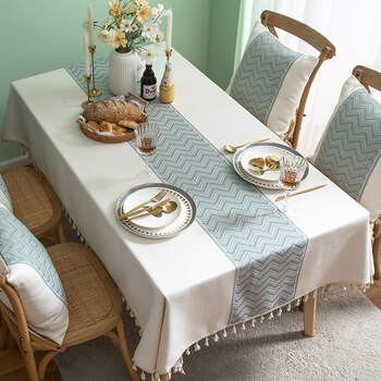 2022新款台布餐桌布长方形高档防水桌布布艺棉麻小清新北欧简约感轻奢